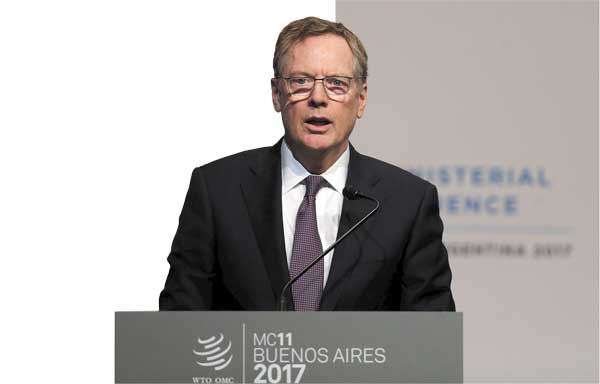 <p>Lighthizer: el zar del comercio de Trump que golpeó la mesa de la OMC en Buenos Aires</p>