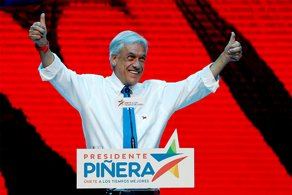 Piñera se comprometió a ser el presidente de la "unidad, el cambio, el progreso y el futuro"