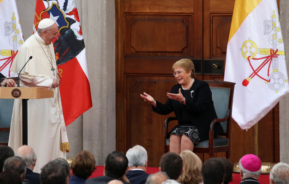 <p>El Papa Francisco visita el Palacio de la Moneda</p>