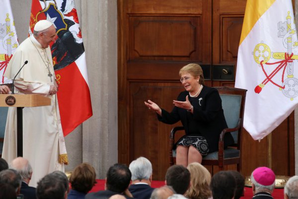 El Papa Francisco visita el Palacio de la Moneda