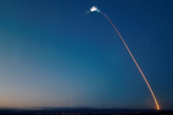El Falcon 9 sobre los cielos de California
