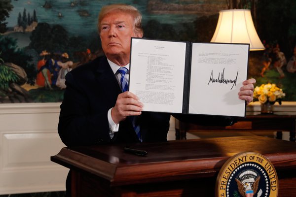 Trump retira a EEUU de acuerdo nuclear con Irán y reimpondrá sanciones al país