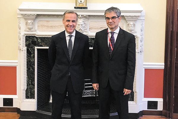 Marcel se reúne con el presidente del banco central de Inglaterra