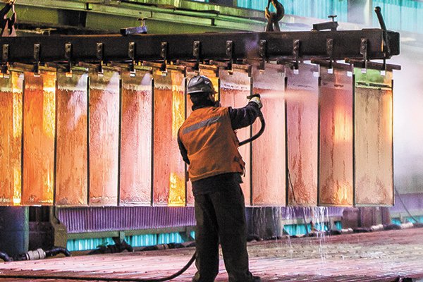 Cae el precio del cobre y rompe cinco alzas consecutivas