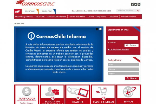 Correos de Chile descarta ser el origen de la masiva filtración de datos de tarjetas de crédito