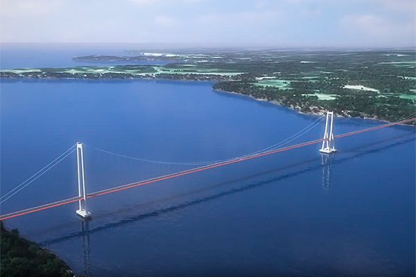 Lento pero seguro: el Puente Chacao ya cuenta con soporte clave de la estructura