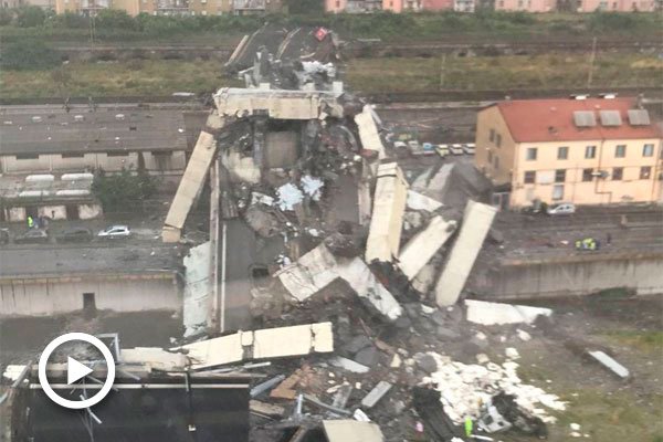 El derrumbe de un viaducto de 90 metros de altura deja 30 víctimas fatales en Génova
