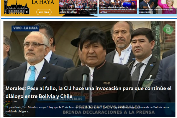 Prensa boliviana reconoce triunfo de Chile pero destaca recomendación de restablecer el diálogo
