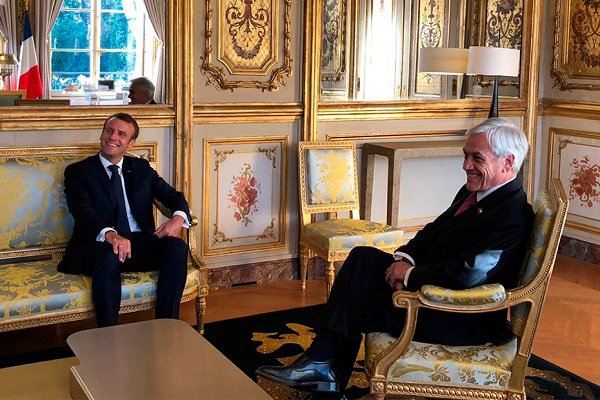 Piñera y reunión con Macron: "Marca una hoja de ruta nueva en las relaciones de Chile y Francia"