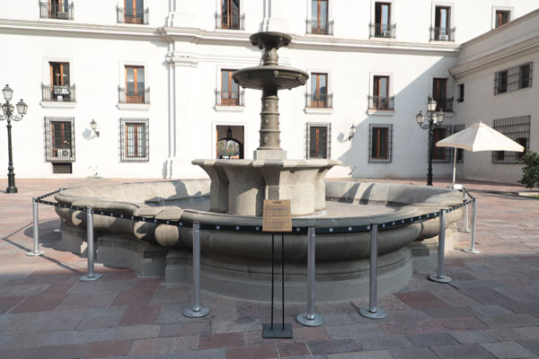 La nueva restauración a la emblemática pileta del Palacio de La Moneda