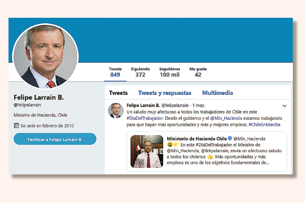 El reordenamiento de los ministros con más seguidores en Twitter