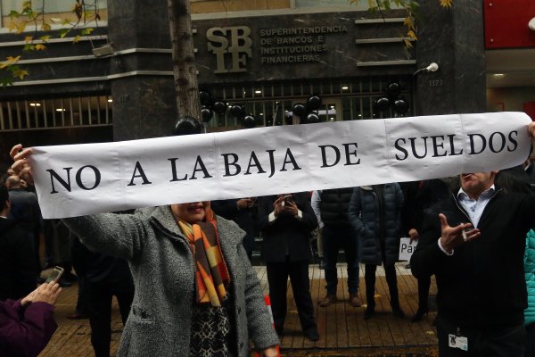 Foto: Agencia Uno / Protesta de los trabajadores de la SBIF