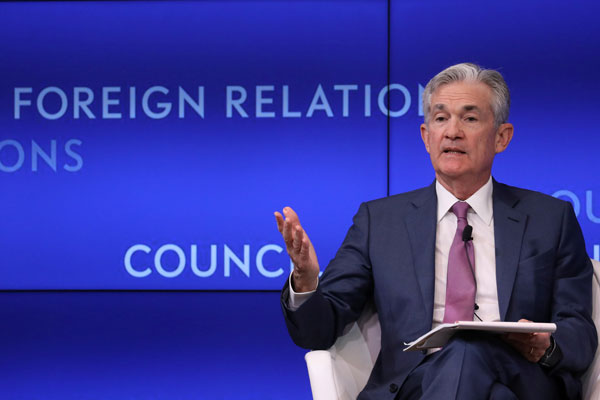 Jerome Powell ofreció ayer un discurso ante el Consejo de Relaciones Exteriores en Nueva York.