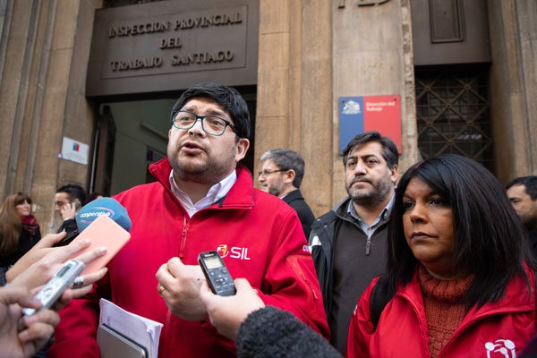 Juan Moreno, presidente del sindicato, tras el encuentro.