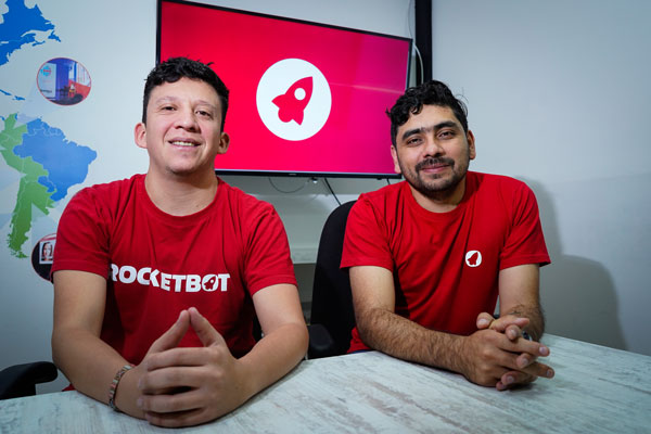 Rafael Fuentes y David Cuello, cofundadores de Rocketbot