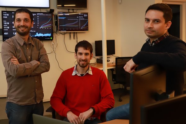 De izquierda a derecha, Agustín Feuerhake, Andrés Marinkovic y Omar Larré. Foto: Rodolfo Jara.