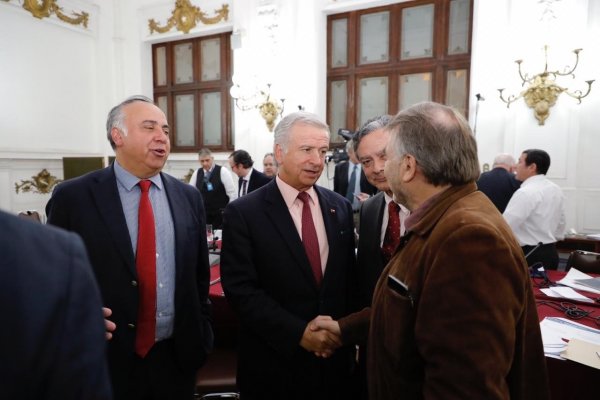 El ministro de Hacienda, Felipe Larraín, festejó el despacho del proyecto desde la comisión del ramo de la Cámara.