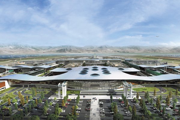 Aeropuerto de Santiago pronto estrenará nuevo espigón y avance del nuevo terminal alcanza el 55%