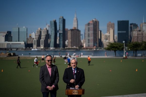 El Presidente se encuentra en Nueva York en el Rainforest Summit. Foto: Agencia Uno.