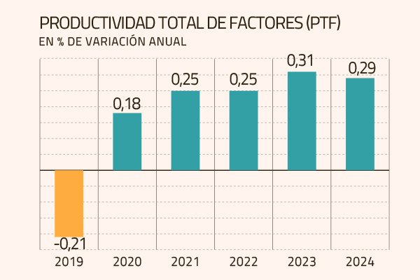 Expertos convocados por Hacienda anticipan una leve baja de la productividad total este año