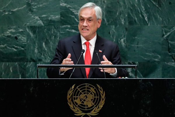 Piñera en la ONU se centra en el cambio climático y critica a Donald Trump por falta de visión global