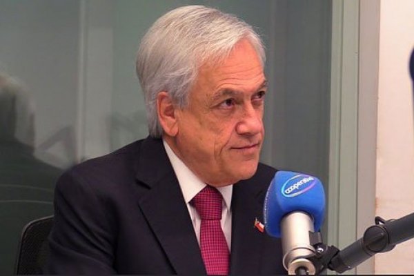 El Presidente Sebastián Piñera ayer en Cooperativa. Foto: @cooperativa