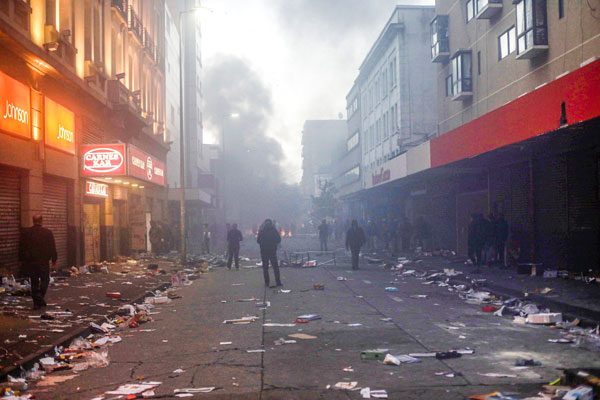 En Concepción hubo 80 detenidos por delitos cometidos durante las protestas del lunes. Foto: Reuters