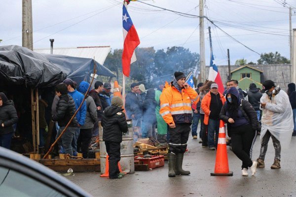 Una fotografía de las manifestaciones que se produjeron estAe lunes, según imágenes de Fundación REM.