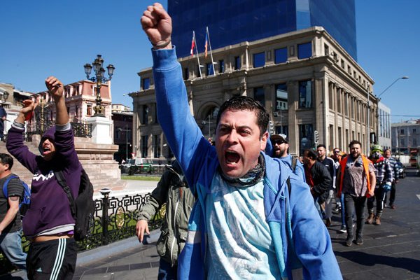 Uno de los puertos que contó con adhesión fue el de Valparaíso. Foto: Reuters