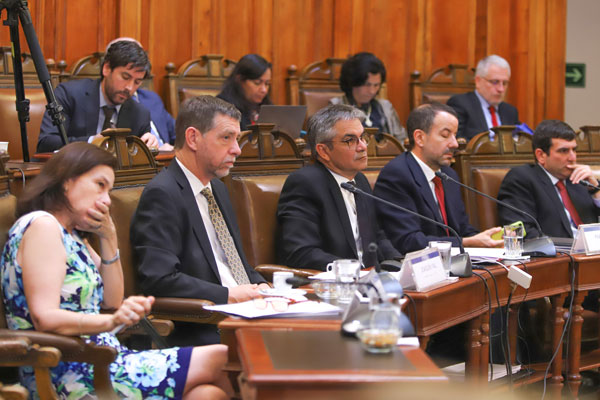 Los consejeros del Banco Central, Rosanna Costa, Joaquín Vial, Mario Marcel, Pablo García y Alberto Naudon. Fotos: Rodolfo Jara