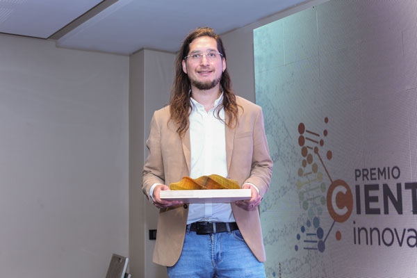 Hans Pieringer, creador de Milkeeper, en la ceremonia del Premio Científico Innovador 2019.