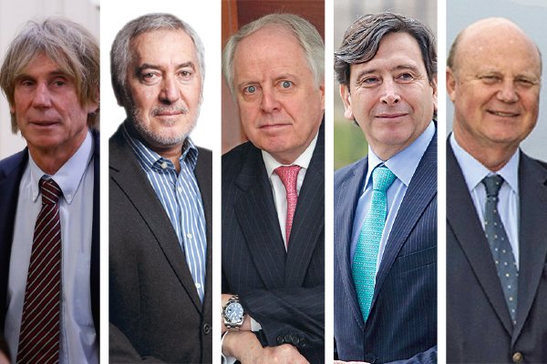 Hernan Büchi Buc en Falabella. Jorge Salvatierra Pacheco en Entel. Jorge Desormeaux Jiménez en Viña Concha y Toro. Laurence Golborne Riveros en Ripley. Mateo Budinich Diez en Sonda.