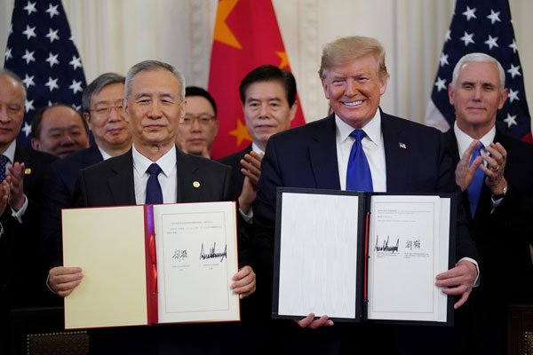 EEUU logra compromiso de China de comprar US$ 200 mil millones en bienes y servicios