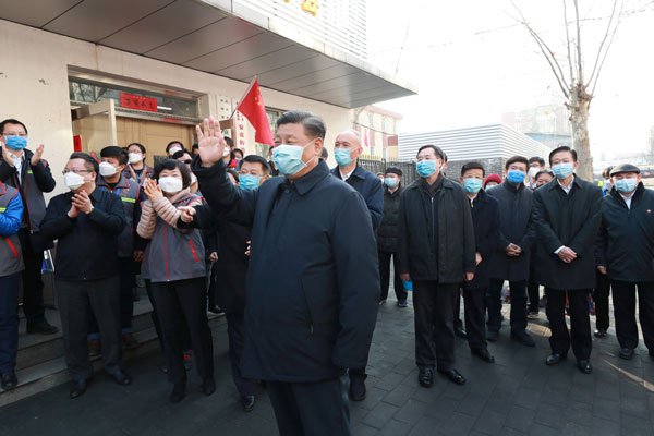 Xi Jinping recorrió una zona el este de Beijing para “investigar y guiar” el trabajo de control de epidemias. Foto: Reuters