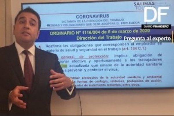 <p>Pregunta al experto: Abogado laboral explica el dictamen que fija deberes laborales por coronavirus</p>