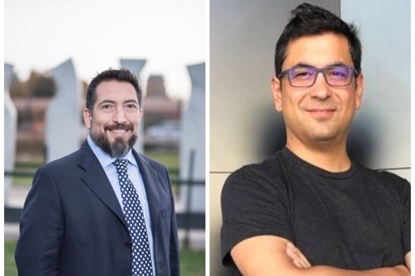El vicepresidente de Cooperativa Libercoop, Mauricio Rojas y el director de Transformación Digital de Digital Bank, Mario Ernst.