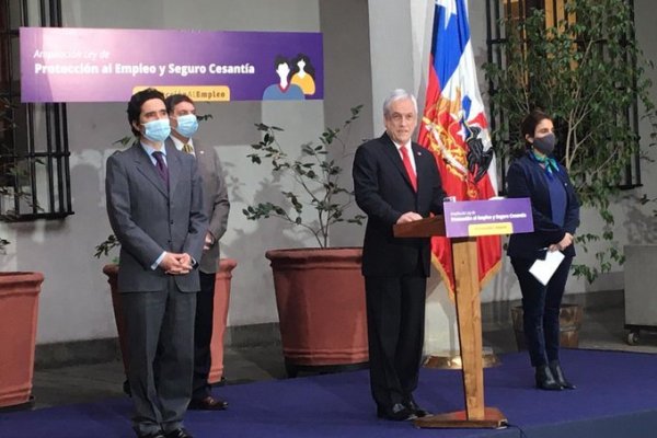 Piñera presenta proyecto que mejora y extiende el Seguro de Cesantía durante la pandemia