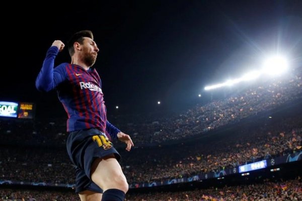 Messi celebrando un gol en Barcelona. Foto: Reuters.