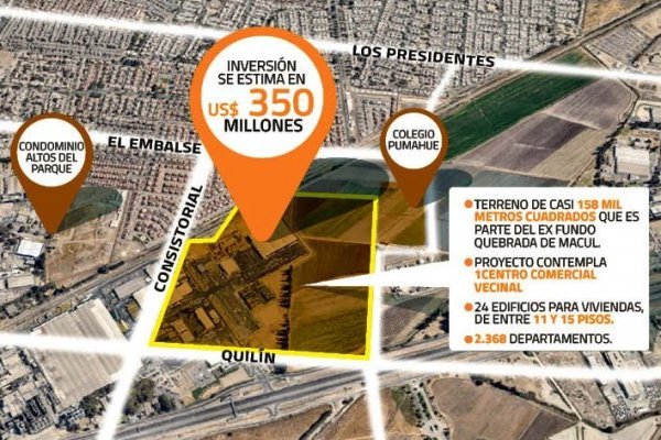 Peñalolén pide invalidar permiso ambiental para proyecto inmobiliario de US$ 350 millones