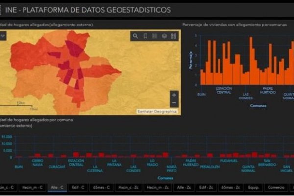 INE lanza sitio web que integra la ubicación de casos de coronavirus y los niveles de hacinamiento de la población