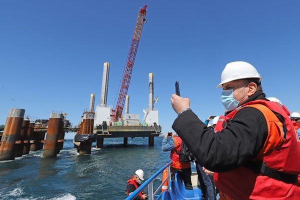 El ministro Moreno visitó ayer las obras.