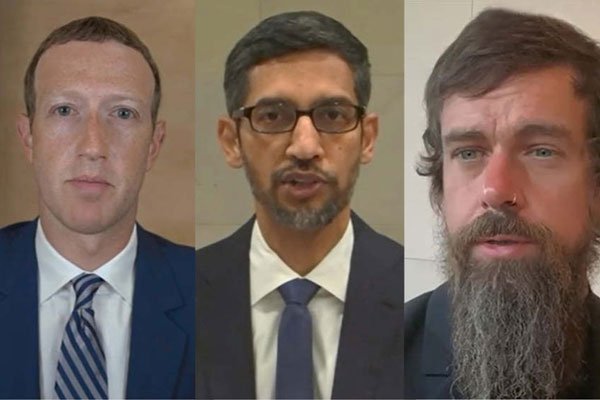 Los CEO de las tres redes sociales más grandes del mundo comparecieron, en formato online y por más de tres horas, ante legisladores de Estados Unidos.