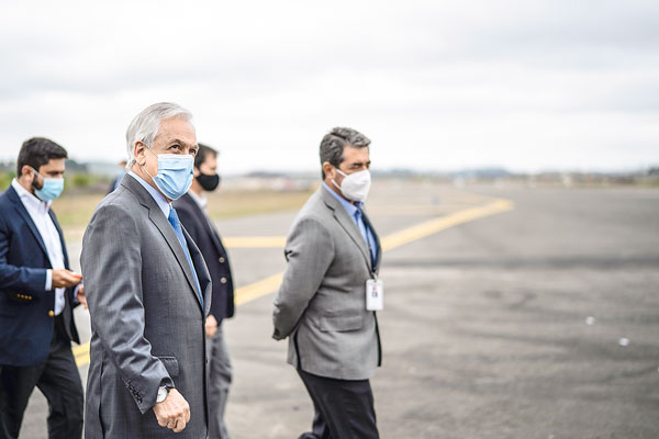 Piñera realizó ayer una gira al sur del país y se reunió en la tarde con su Comité Político. Foto: Presidencia