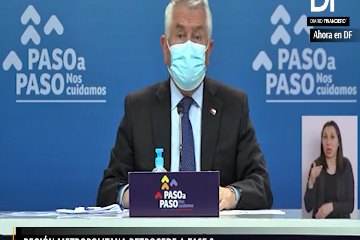 <p>Ahora en DF| Minsal anuncia que toda la Región Metropolitana retrocede a Fase 2 del Plan Paso a Paso</p>