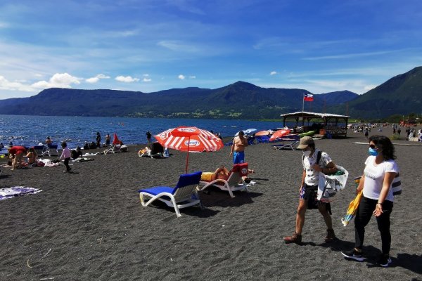 La playa de Pucón.