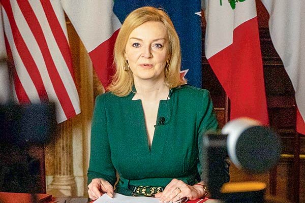 Liz Truss Ministra de comercio del Reino Unido.