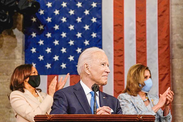 El Presidente Biden declaró el miércoles que Estados Unidos está “nuevamente en movimiento”. Foto: Reuters