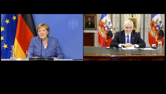 Piñera conversa con Merkel sobre combate al Covid, energías limpias y acuerdo con la UE