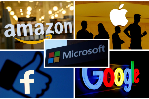 Las cinco empresas "Big Tech" ya superan el billón de dólares en capitalización bursátil cada una
