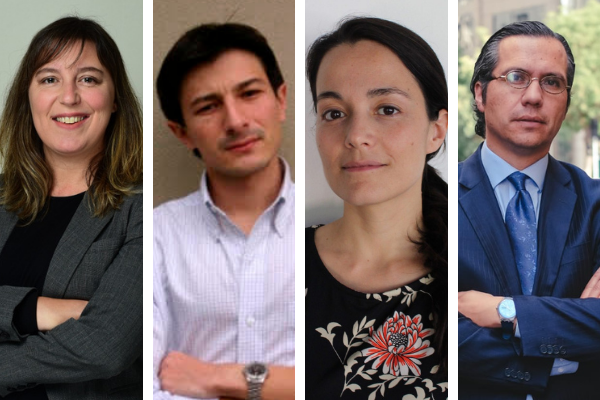 De izquierda a derecha María Jaraquemada, Alberto Precht, Valeria Lübbert y Tomás Jordán